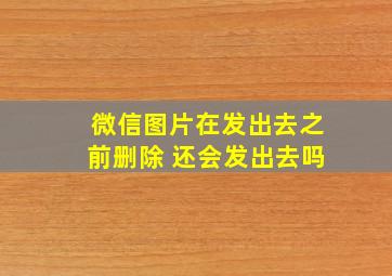 微信图片在发出去之前删除 还会发出去吗